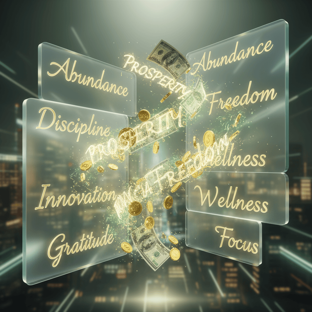 money affirmations illustration