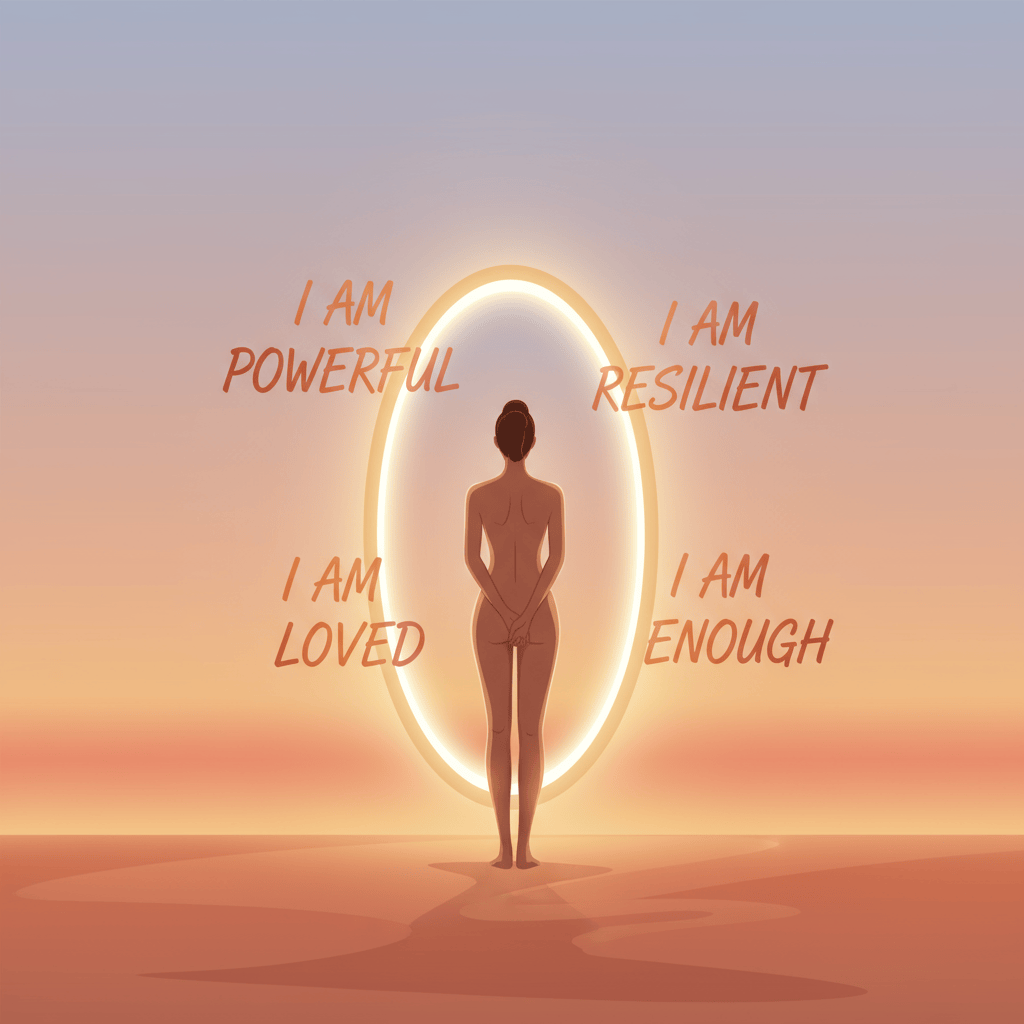 affirmations for self worth illustration