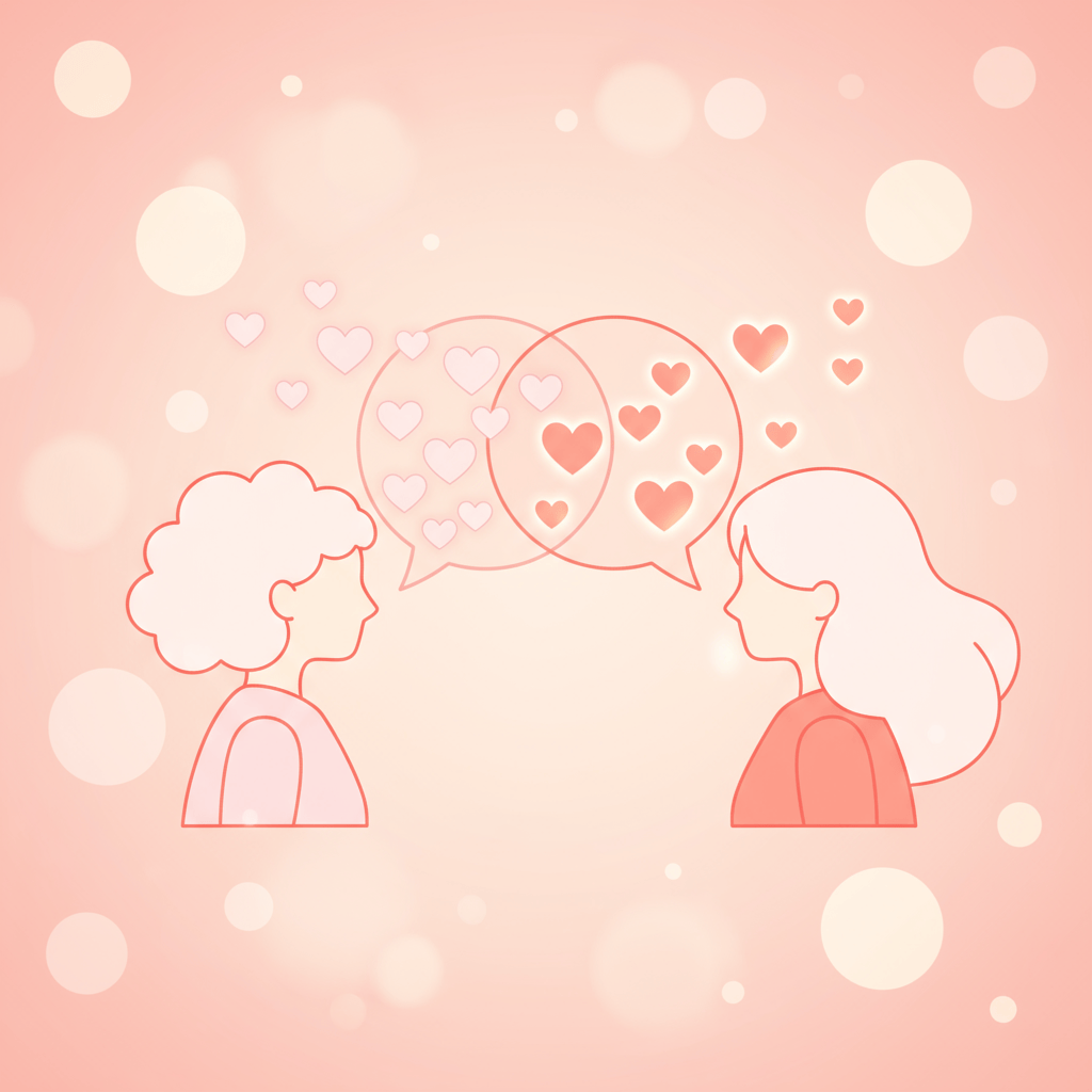 words of affirmation love language illustration